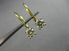 ESTATE .70CT DIAMOND 14K YELLOW GOLD HANGING STUD LEVERBACK EARRINGS G VVS 21294