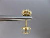 ESTATE .85CT DIAMOND 14KT YELLOW GOLD 3D CLASSIC FLOWER STUD EARRINGS