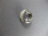 ESTATE WIDE 1.50CT DIAMOND 14KT WHITE GOLD 3 ROW CLASSIC HUGGIE HANGING EARRINGS