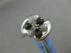 ESTATE WIDE .25CT WHITE & BLACK DIAMOND 14KT WHITE GOLD FLOWER CRISS CROSS RING