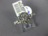 ESTATE 1.20CT DIAMOND 14KT WHITE GOLD 3D CLASSIC CLUSTER FLOWER LOVE RING