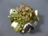 ANTIQUE 18KT WHITE YELLOW & ROSE GOLD FLOWER FILIGREE KOROVA PIN BROOCH #3067