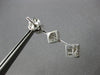 1.0CT DIAMOND 14KT WHITE GOLD PRINCESS INVISIBLE SQUARE JOURNEY HANGING EARRINGS