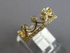 ESTATE .76CT DIAMOND 14KT YELLOW GOLD 3D CROWN ETERNITY WEDDING ANNIVERSARY RING