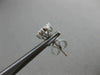 ESTATE .64CT DIAMOND 18K WHITE GOLD 3D SOLITAIRE HALO CLUSTER STUD EARRINGS F/G