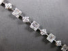 ESTATE 2.78CT DIAMOND 18K WHITE GOLD 3D ROUND & BAGUETTE SQUARE TENNIS BRACELET