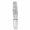 ESTATE .34CT DIAMOND 18KT WHITE GOLD CLASSIC PAVE 2 ROW WEDDING ANNIVERSARY RING