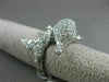 ESTATE 1.82CT DIAMOND 14KT WHITE GOLD 3D HANDCRAFTED HAPPY DOLPHIN FUN RING