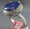 LARGE 17.97CT DIAMOND & TANZANITE 18KT WHITE GOLD 3D ROUND HALO ENGAGEMENT RING