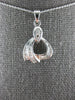 ESTATE .25CT DIAMOND 18KT WHITE GOLD 3D BAGUETTE TRIANGULAR FUN FLOATING PENDANT