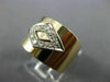 ESTATE WIDE .15CT ROUND DIAMOND 14K 2 TONE GOLD CLASSIC ANNIVERSARY RING #26359
