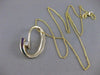 ESTATE DIAMOND 14K YELLOW GOLD PURPLE RED GREEN ENAMEL OPEN SWIRL PENDANT #10723