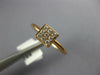 ESTATE .13CT DIAMOND 18KT ROSE GOLD 3D SQUARE PAVE BEZEL FRIENDSHIP LOVE RING