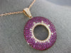 LARGE 3.45CT DIAMOND & AAA PINK SAPPHIRE 18KT ROSE GOLD CIRCLE OF LIFE PENDANT