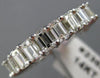 ESTATE 4.60CT EMERALD CUT DIAMOND 14K WHITE GOLD ETERNITY ANNIVERSARY RING #2366