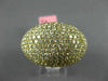 EXTRA LARGE 8.04CT DIAMOND 18KT YELLOW GOLD 3D DOME SHAPE PAVE ANNIVERSARY RING