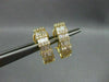 ESTATE 1.75CT DIAMOND 14KT YELLOW GOLD BAGUETTE & ROUND HANGING EARRINGS 15722