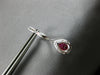 1.56CT DIAMOND & AAA RUBY 14KT WHITE GOLD 3D PEAR SHAPE & ROUND HANGING EARRINGS