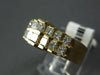 1.30CT DIAMOND 14KT YELLOW GOLD CLASSIC 2 ROW PRINCESS PYRAMID ANNIVERSARY RING