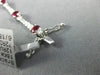 ESTATE 4.28CT DIAMOND & AAA RUBY 18KT WHITE GOLD CLASSIC JOURNEY TENNIS BRACELET