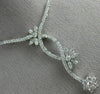 ESTATE 2.18CT ROUND DIAMOND 14KT WHITE GOLD CLASSIC FLOWER DROP NECKLACE #19983