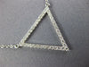 ESTATE .32CT DIAMOND 18KT WHITE GOLD 3D CLASSIC OPEN TRIANGLE FUN NECKLACE