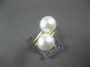 ESTATE AAA SOUTH SEA PEARL 14KT YELLOW GOLD 3D CLASSIC CRISS CROSS LOVE RING