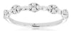 ESTATE .25CT DIAMOND 14KT WHITE GOLD CLASSIC ROUND CLUSTER OVAL BAMBOO FUN RING