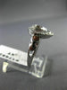 ANTIQUE LARGE .16CT DIAMOND 14KT WHITE GOLD OPEN HEART LOVE COCKTAIL RING #17582