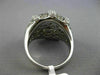 ESTATE LARGE 3.50CT WHITE & CHOCOLATE FANCY DIAMOND 14K WHITE GOLD 3D FLAME RING