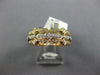 ESTATE .30CT DIAMOND 18KT TRI COLOR GOLD 3D FILIGREE MILGRAIN STACKABLE FUN RING