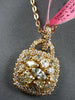 LARGE 1.61CT MULTI COLOR DIAMOND 18KT ROSE GOLD LOCK TO YOUR HEART FUN PENDANT