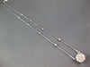 ESTATE .84CT DIAMOND 14KT WHITE GOLD SOLITAIRE FLOWER BY THE YARD LOVE NECKLACE