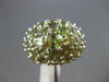 ESTATE EXTRA LARGE 6.66CT AAA PERIDOT 18KT WHITE GOLD CLUSTER FILIGREE FUN RING