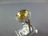 ESTATE WIDE 3.57CT DIAMOND & AAA CITRINE 14K WHITE GOLD 3D CLASSIC STAR FUN RING