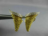 ESTATE LARGE .52CT DIAMOND 18K 2 TONE GOLD HANDCRAFTED CONE FUN CLIP ON EARRINGS