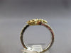 ESTATE WIDE .41CT DIAMOND 14K 2 TONE GOLD ROUND DOUBLE CLOVER FLEXIBLE LOVE RING