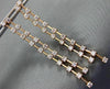 LONG 1.58CT DIAMOND 14KT ROSE GOLD 3D 2 ROW DIAMOND BY THE YARD HANGING EARRINGS