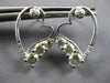 1.32CT DIAMOND & AAA GREEN AMETHYST 14KT WHITE GOLD ROUND HEART HANGING EARRINGS