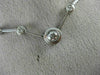 ESTATE 1.05CT DIAMOND 14KT WHITE GOLD 3D CLASSIC LINE BEZEL NECKLACE #21542