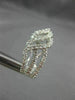 ESTATE LARGE 1.15CT DIAMOND 14K WHITE GOLD CLASSIC LEAF FILIGREE EARRINGS #26315