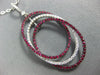 ESTATE LARGE 1.23CT DIAMOND & AAA RUBY 18KT WHITE GOLD OVAL TRINITY FUN PENDANT