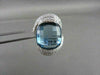 ESTATE WIDE 27MM 18KT WHITE 6.05CT AAA BLUE TOPAZ, DIAMONDS GOLD RING