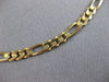 ESTATE 14KT YELLOW GOLD 3D SOLID 5MM ITALIAN FIGARO 18 INCH MENS NECKLACE #27459
