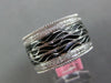 WIDE .45CT DIAMOND & BLACK ENAMEL 18KT WHITE GOLD ETERNITY COMFORT FIT FUN ING