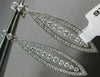 ESTATE LARGE 1.72CT DIAMOND 18KT WHITE GOLD 3D MARQUISE SHAPE HANGING EARRINGS