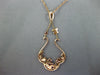 1.90CT DIAMOND & AAA PINK SAPPHIRE & RUBY 14K ROSE GOLD FLOWER TEAR DROP PENDANT