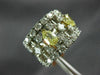 ESTATE LARGE 3.37CT WHITE & FANCY YELLOW DIAMOND 18KT TWO TONE GOLD 3D RING