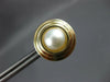 ESTATE AAA SOUTH SEA PEARL 14KT YELLOW GOLD BEZEL CIRCULAR STUD EARRINGS #27161