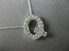 .36CT ROUND DIAMOND 14KT WHITE GOLD CLASSIC "Q" INITIAL FLOATING PENDANT #18300